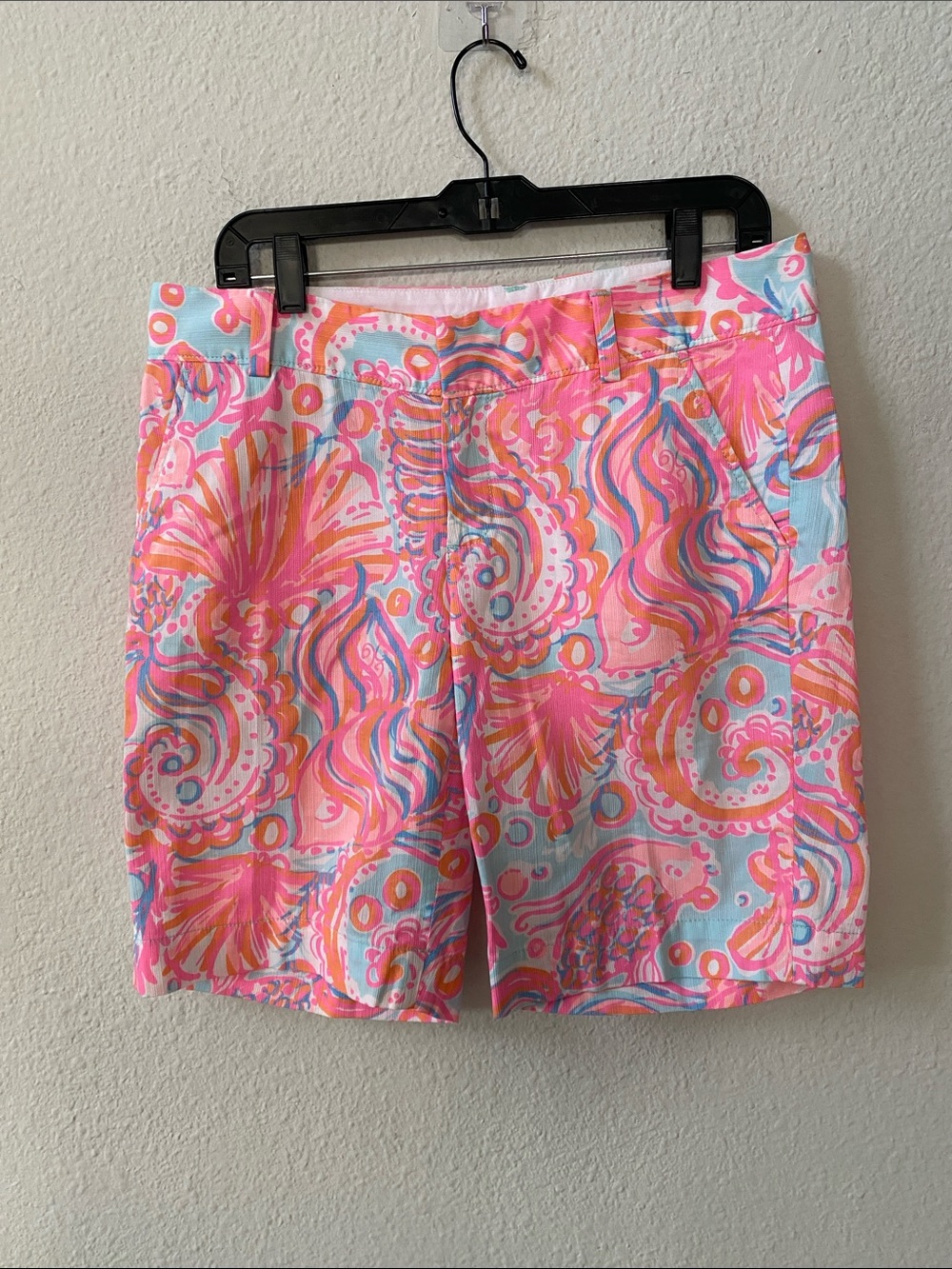 Lilly Pulitzer the chipper short Pink Sea Printed 9” Shorts size 8